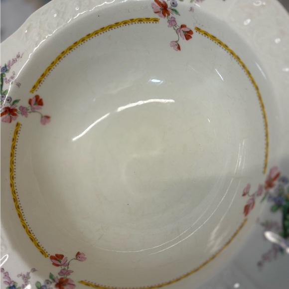 Vintage Myott, Son & Co. Floral Earthenware Bowl - Picture 5 of 10